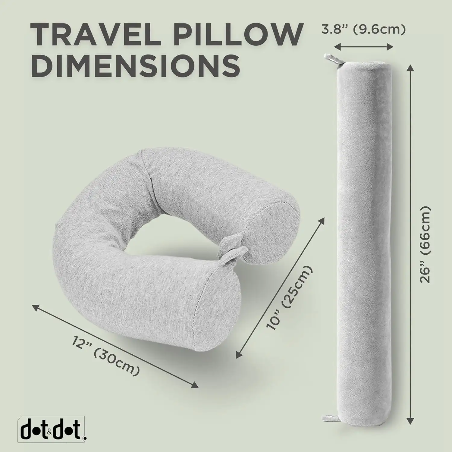 Dot&Dot Twist Memory Foam Travel Pillow for Airplanes - 71vzG 3nWTL._AC_SL1500_